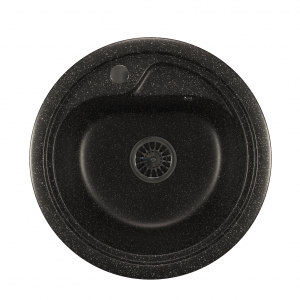 Мойкa ML-GM10 круглая, черная (308), 440мм (глуб. чаши 180) Ника