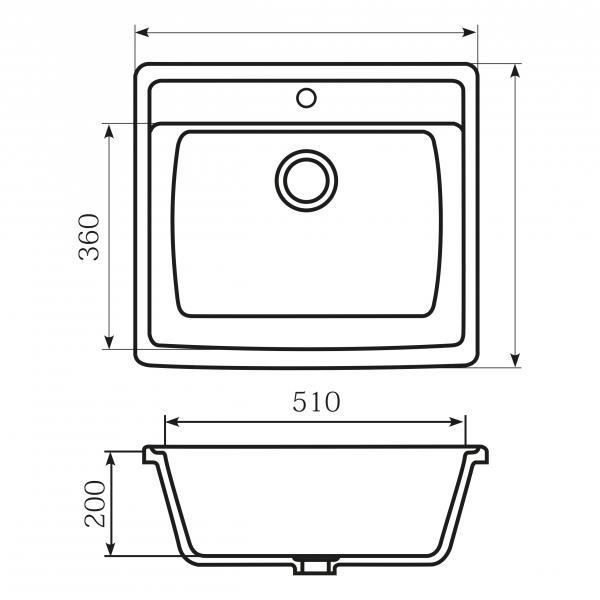 Мойка ML-GM15 терракотовая (307), 490*550*200мм