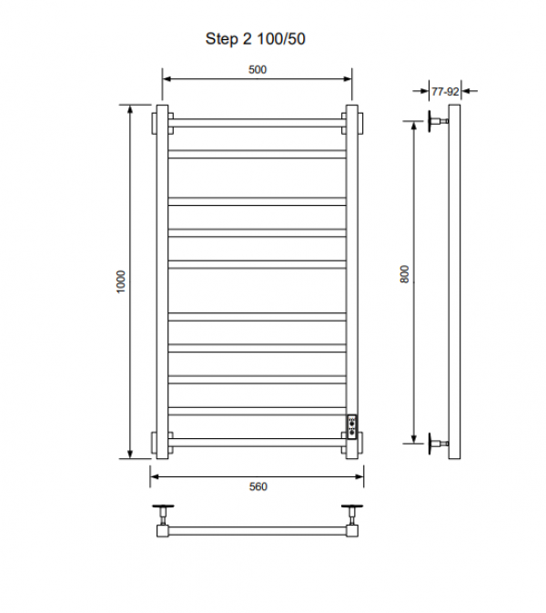 Полотенцесушитель STEP-2 100/50 U