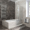 Шторка на ванну Veconi Palau PL-73R, 900x1500, хром, стекло прозрачное Ника