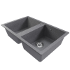 Мойка ML-GM23 двухчашевая, графит (342), 770*500*190мм Ника