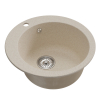 Мойкa ML-GM13 круглая, бежевая (328), 495мм (глуб. чаши 200) Ника